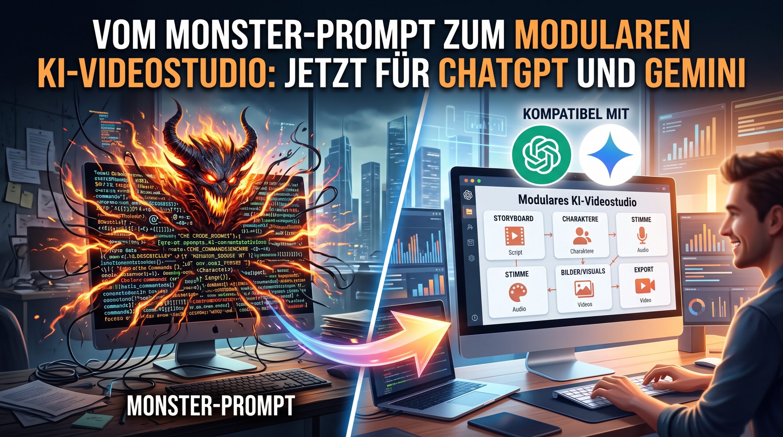 Vom Monster-Prompt zum modularen KI-Videostudio: Jetzt für ChatGPT und Gemini